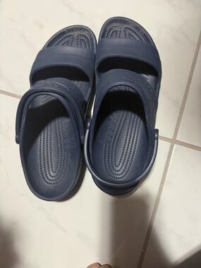 Crocs Men Navy Blue Slide Sandals